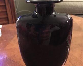 Kosta Boda purple glass -- signed 