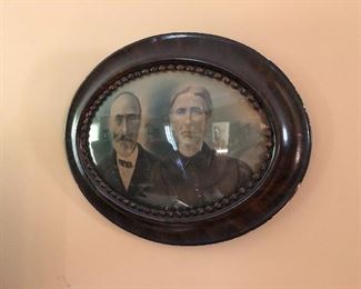 great old photo with beveled glass