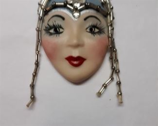 Fun face pin other costume jewelry