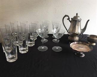 Vintage Glassware and Silver Plate