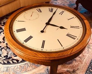 Clock coffee table by Howard Miller Clock Company.  Beautiful condition 
41w X 41d X 16.5d 
