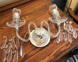 Just added by homeowner, a pair of classic and beautiful Waterford sconces. 