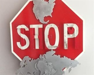 “Stop Them” Art Piece. Many art pieces in tool sale.