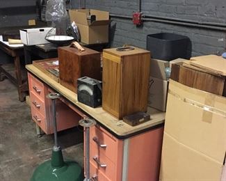 Vintage Industrial Desks Industrial lighting Industrial fans. Hungry? Grab some carne asada tacos from the ALOS Taco Truck. YUM!