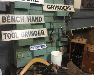 Vintage Apothecary Cabinet Vintage Machine Shop Signs