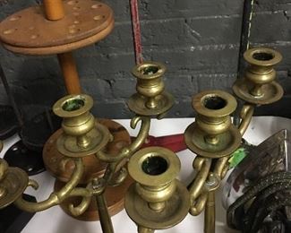 Brass decorative candelabras