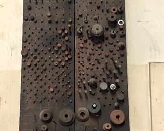 Folk art hanging wall art.