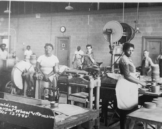 Found this “hauntingly beautiful” vintage photograph in the front office of the factory.