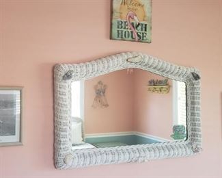 wicker mirror