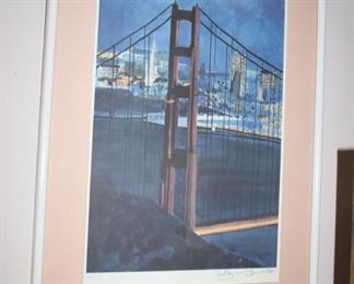 Tony Bennett limited edition lithograph Golden Gate Bridge