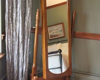 Cheval mirror with jewelry storage