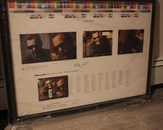 Billy Joel signed album cover art