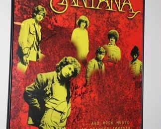 Santana signed poster