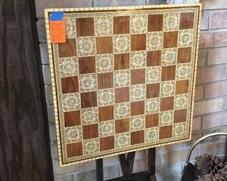 Middle east inlaid checker table 