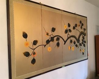 Oriental silk screen