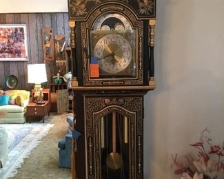 Chinoiserie grand father clock 