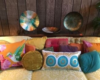 Drexel sofa with throw pillows