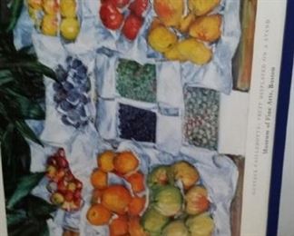 tbs blue framed Caillebotte fruit poster