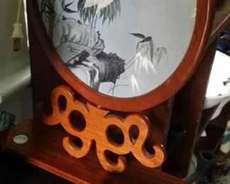 tbs chinese silk round painting