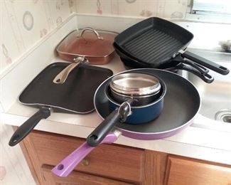Cast Iron and Various Skillets