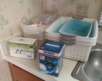 Lights and Storage Bins