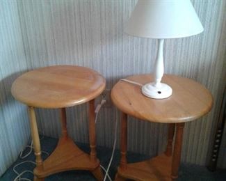 Two End Tables and Lamp