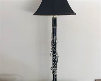 Handcrafted clarinet lamp