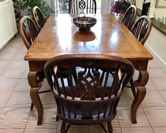 Wright Table Co. and 6 chairs