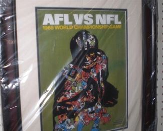 Super Bowl II framed program cover
