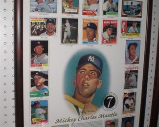 Topps limited edition Mickey  Mantle card sheet with COA