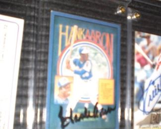 Hank Aaron autographed card among the 1200+ autographed cards