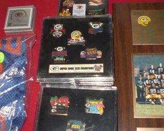 Green Bay Packers commemorative pin sets & others
