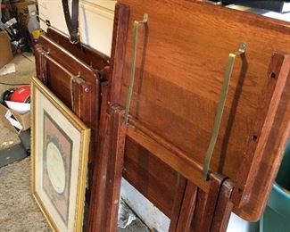 Folding snack tables