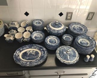 Liberty Blue china with rare soup tureen