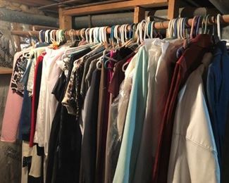 Vintage clothing -- two racks