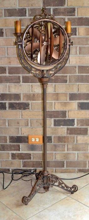 RARE ORNATE LUMINAIRE FLOOR MODEL FAN