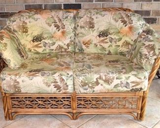 TWISTED RATTAN LOVE SEAT