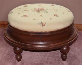 FLORAL UPHOLSTERED STOOL