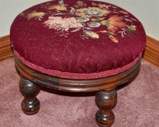 NEEDLEPOINT STOOL
