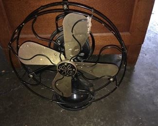 Antq. GE Brass Blade Fan