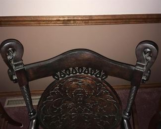 View of Carved Back Rocker