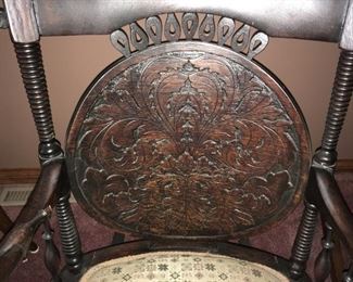 View of Carved Back Rocker