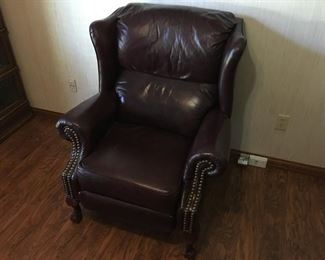 LEATHER WINGBACK CHAIR