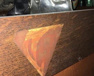 Label on Back of Bookcase GRM (Grand Rapids Michigan Company)