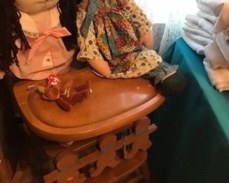 Highchair and dolls!