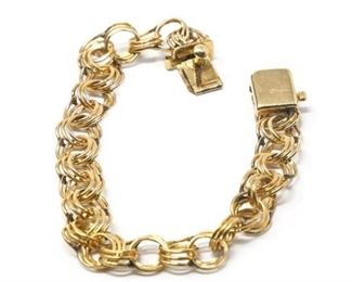17. Womens 14K Yellow Gold Bracelet