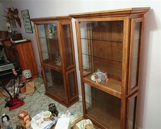 50. Set of Two Wooden Display Cases