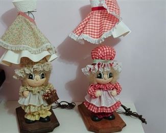 54. Set of Two Doll Lamps