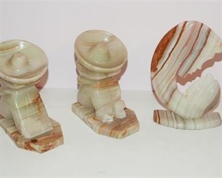 62. Three Pieces of Mexican Alabaster