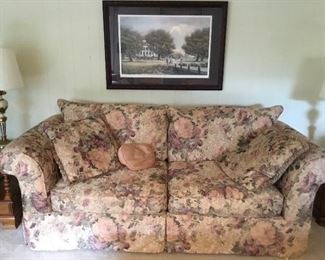 Sofa - large framed picture